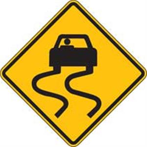 3PNC4 | Slippery When Wet Traffic Sign 24 x 24
