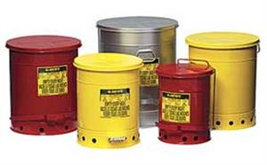 3TCH8 | E6821 Oily Waste Can 14 gal Steel Red