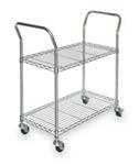 3TPA2 | Wire Cart 2 Shelf Chrome 53x24x39 In.