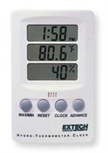 3ZH92 | Clock Digital Hygrometer 14 to 140 F