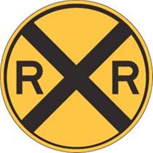 3ZTK7 | D9728 RXR Traffic Sign 30x30 12 Dia