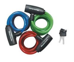 4EZN6 | Cable Lock 6 Steel Blue Green Red PK3