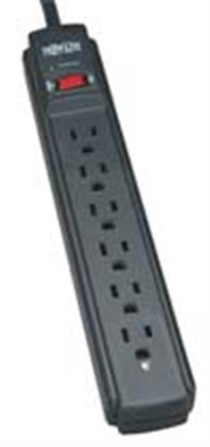 4HHG7 | Surge Protector Strip 6 Outlet Blk