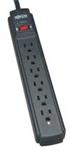 4HHG7 | Surge Protector Strip 6 Outlet Blk
