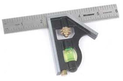 4MRX3 | Combination Square 6 Black Zinc