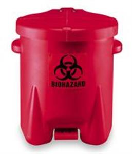 4RF67 | BiohazardWasteCan Polyethylene 6gal Red