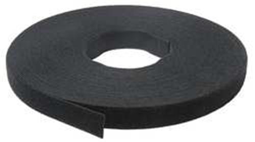 5JLE8 | Hook and Loop Cable Tie Roll 75 ft Black