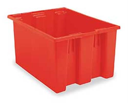 5LA15 | F8773 Stacking NestingTote 23.5inL 19.5inW Red