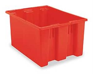 5LA15 | F8773 Stacking NestingTote 23.5inL 19.5inW Red