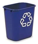 5M781 | Desk Recycling Container Blue 3 1 4 gal.