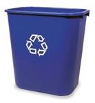 5M785 | Desk Recycling Container Blue 7 gal.
