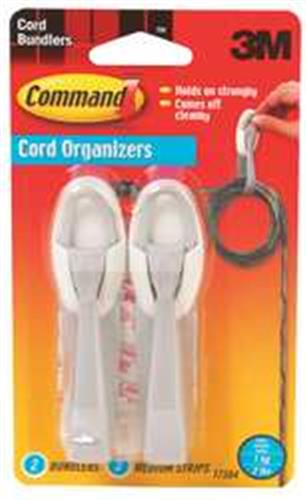 5MVK4 | Cord Hook Gray White Plastic 1 in D PK2