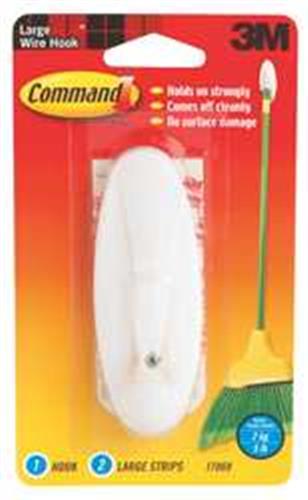 5MVK7 | Hook White Metal Plastic 1 7 8 in D
