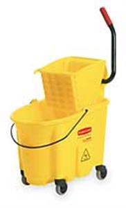 5NY79 | E4108 Mop Bucket and Wringer Yellow 8 3 4 gal