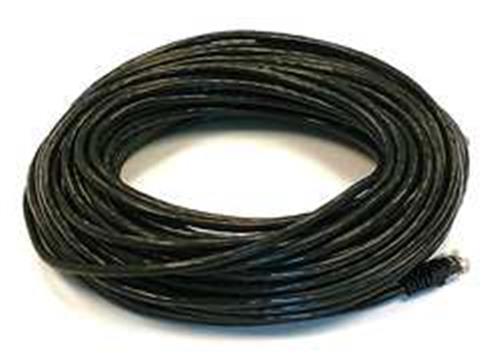 5VZF6 | M3395 Patch Cord Cat 5e Booted Black 75 ft.