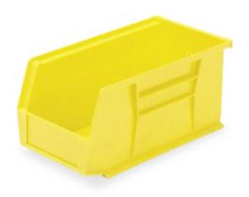 5W870 | F8647 Hang and Stack Bin Yellow Plastic 3 in