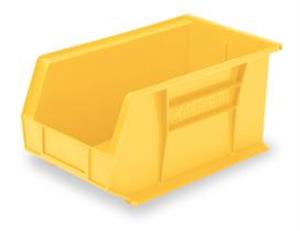 5W874 | F8697 Hang and Stack Bin Yellow Plastic 7 in