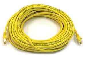 5XFJ6 | Patch Cord Cat 6 Booted Yellow 50 ft.