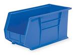 5YM91 | F8694 Hang and Stack Bin Blue Plastic 9 in