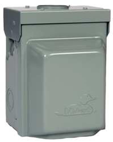 6ADH1 | Unmtr Pwr Outlet Gng 50A Stl 14 50R