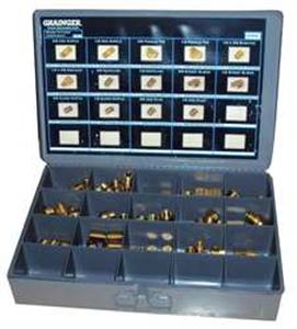 6AZF7 | Pipe Fitting Kit Brass 140 Pieces