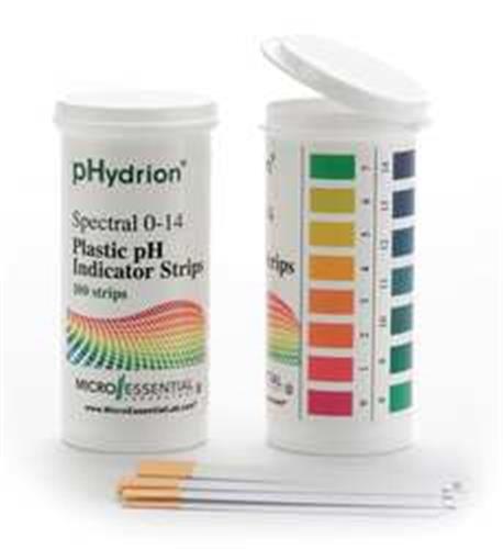 6EGF0 | pH Test Strips 2 3 4in L 0 14 pH PK100