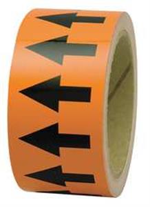6TVG5 | D4933 Arrow Tape Orange 1in W 108ft Roll L