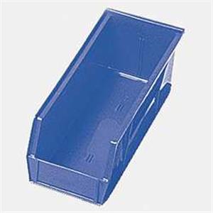 9ME43 | F0617 Shelf Bin Blue Polypropylene 4 in