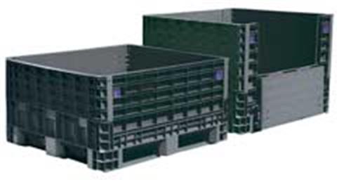 8XZN8 | F0171 CollaspeBulkContainer 48inL 45inW Black