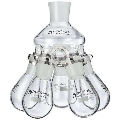 036302750 | Heidolph Spider Flask with 5 Flasks, NS 24, 50mL