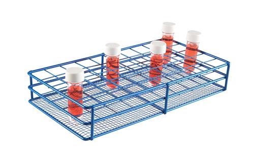 HS120087 | HDPE Coated Wire Tube Rack 33 mm 2x6 Array Blue