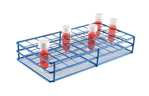 HS120087 | HDPE Coated Wire Tube Rack 33 mm 2x6 Array Blue