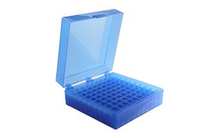 HS120201 | 100 Well Microtube Storage Box Blue