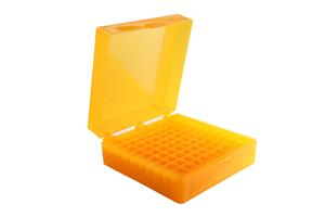 HS120204 | 100 Well Microtube Storage Box Orange