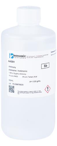 AASB1-500ML | 1000ug mL ANTIMONY 500mL
