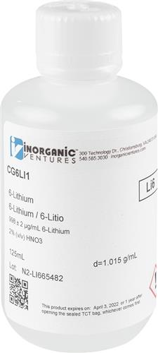 CG6LI1-125ML | 1000ug mL 6LITHIUM 125mL