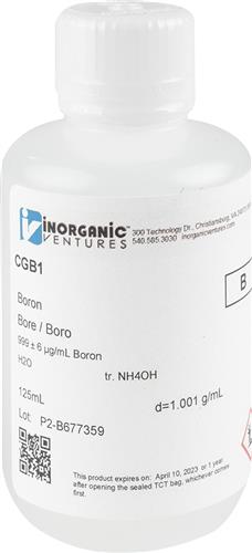 CGB1-125ML | 1000ug mL BORON 125mL