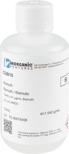 CGBI10-125ML | 10 000ug mL BISMUTH 125mL