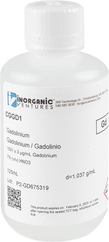CGGD1-125ML | 1000ug mL GADOLINIUM 125mL