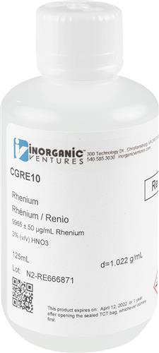 CGRE10-125ML | 10 000ug mL RHENIUM 125mL