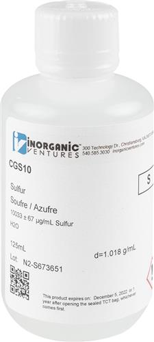 CGS10-125ML | 10 000ug mL SULFUR 125mL