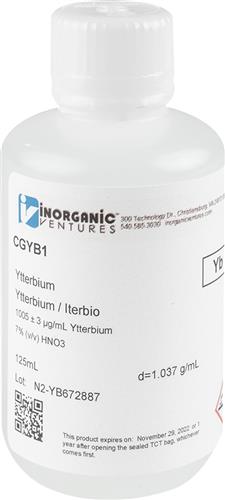 CGYB1-125ML | 1000ug mL YTTERBIUM 125mL