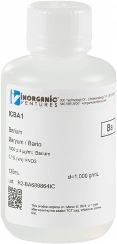 ICBA1-125ML | 1000ug mL BARIUM 125mL