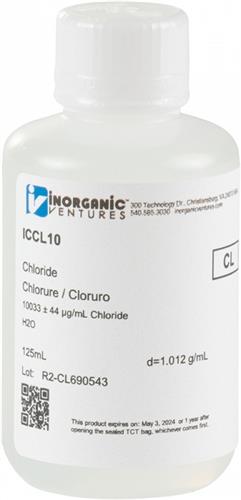 ICCL10-125ML | 10 000ug mL CHLORIDE 125mL