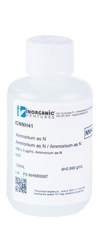 ICNNH41-125ML | 1000ug mL AMMONIUM AS N 125mL