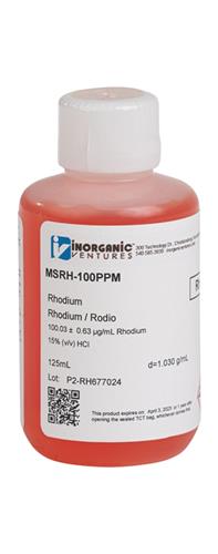 MSRH-100PPM-125ML | 100ug mL RHODIUM HCl 125mL