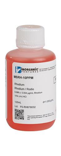 MSRH-10PPM-125ML | 10ug mL RHODIUM HCl 125mL