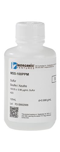MSS-100PPM-125ML | 100ug mL SULFUR 125mL