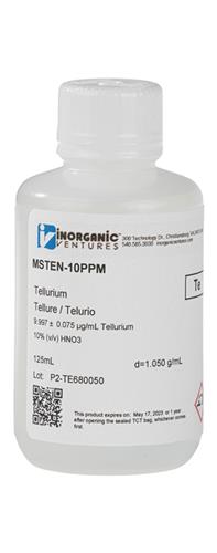 MSTEN-10PPM-125ML | 10ug mL TELLURIUM 125mL