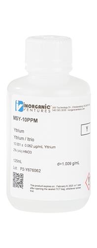 MSY-10PPM-125ML | 10ug mL YTTRIUM 125mL